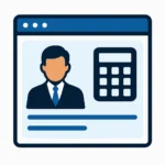 Icono de diseño de páginas web para contadores