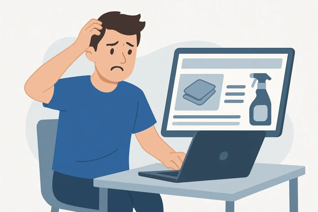 problemas a la hora de crear una página web hombre decidiendo si contratar o no una agencia de diseño web