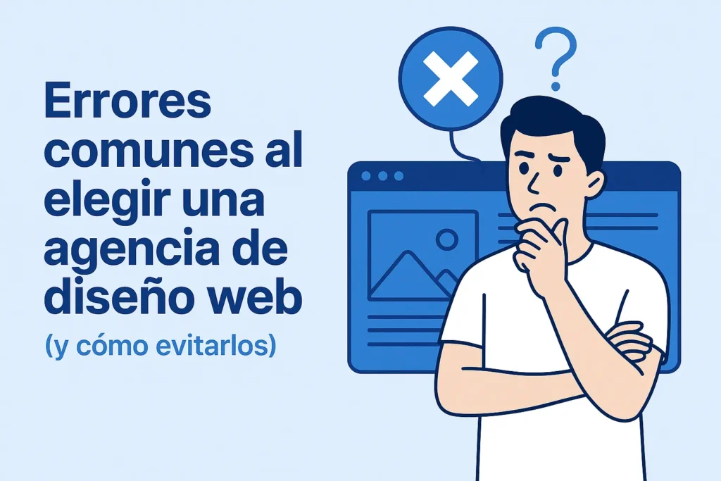 Hombre pensando en que agencia de diseño web elegir